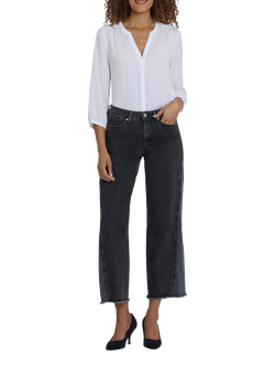NYDJ Teresa Side Panel Wide Leg Jeans, Street Shade, Street Shade