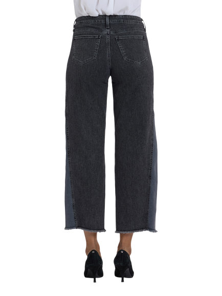 NYDJ Teresa Side Panel Wide Leg Jeans, Street Shade - view 2, Street Shade