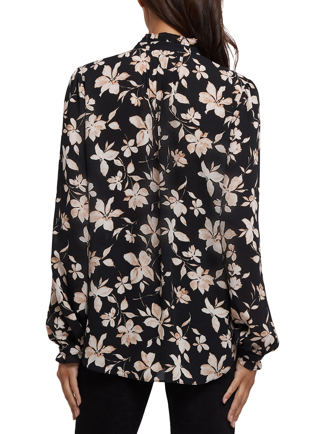 Product image 2 of 5, which shows NYDJ Floral Pleated Front Tunic Top, Claudette, XS