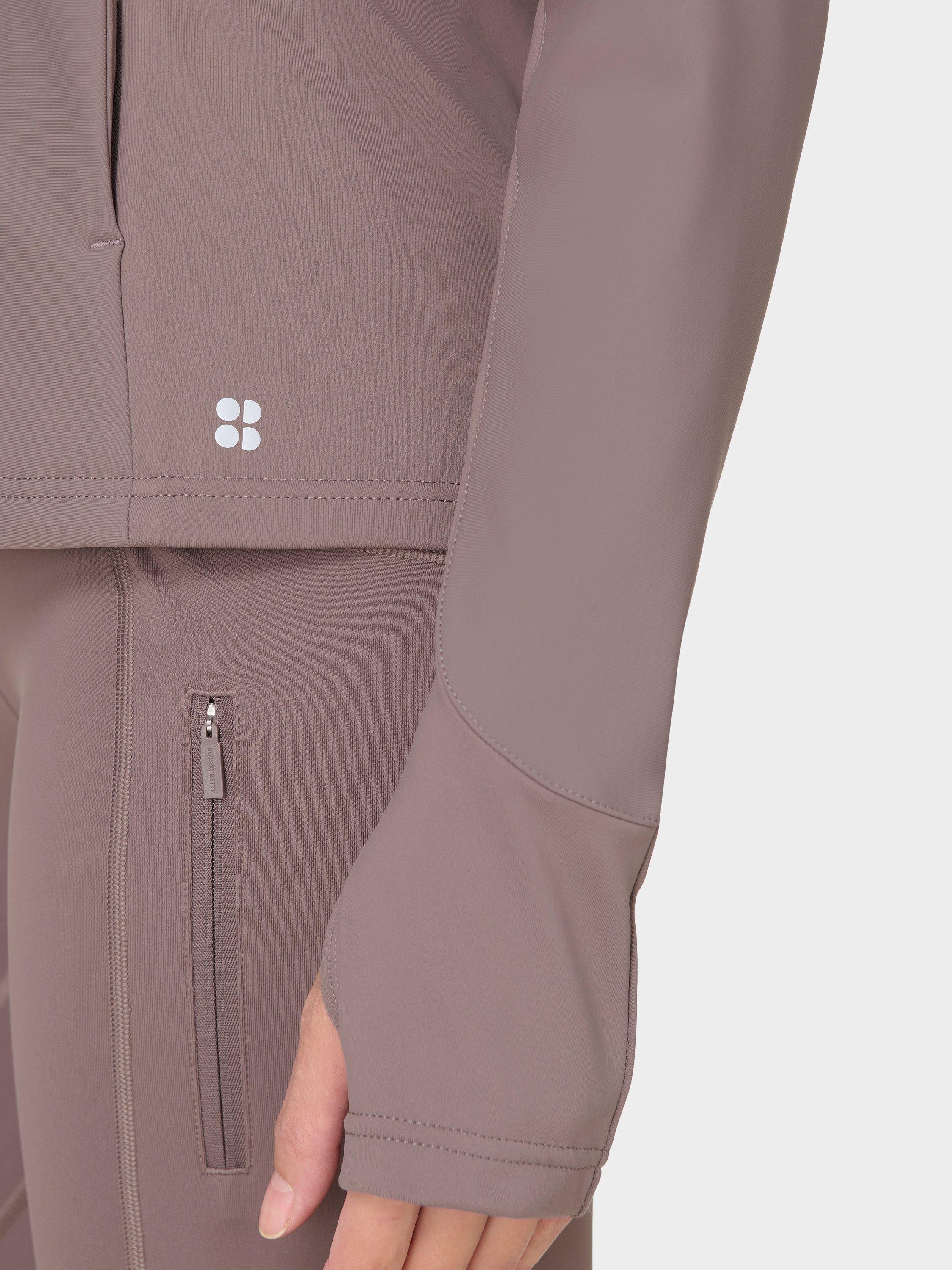 Product image 3 of 7, which shows Sweaty Betty Winter Power Soft Shell Jacket, Grounded Brown, XXS