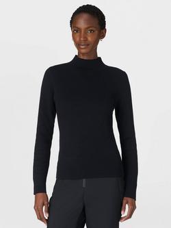 Sweaty Betty Soft Knit Cotton Blend High Neck Top, Black, Black