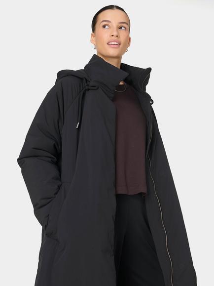 Sweaty Betty Parka Coat, Black - view 2, Black