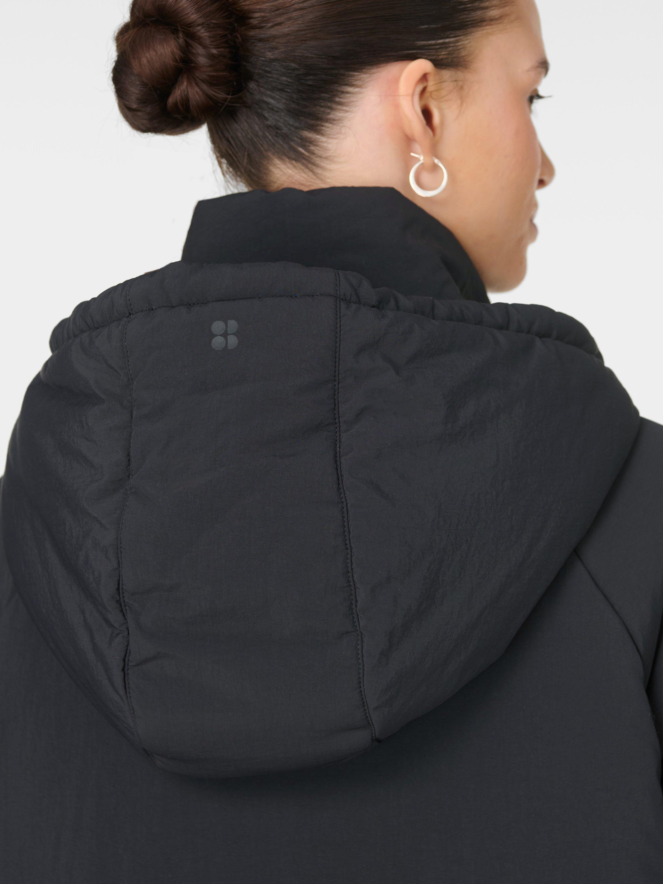 Product image 6 of 6, which shows Sweaty Betty Parka Coat, Black, XS