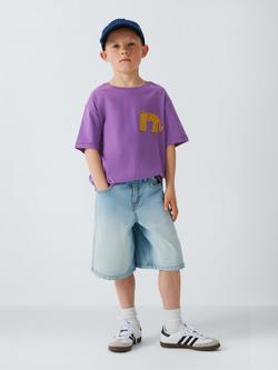 John Lewis Kids' Big Cats Graphic T-Shirt, Purple - view 2, Purple
