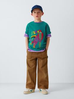 John Lewis Kids' Birds Fly Free T-Shirt, Green - view 2, Green