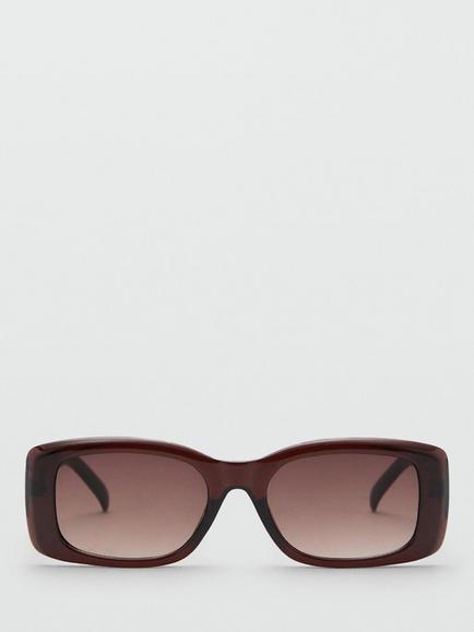 Mango Nimes Rectangular Sunglasses - view 2, Brown/Brown Gradient