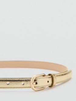 Mango Lami Belt, Gold - view 2, Gold