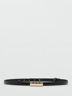 Mango Nael Slim Belt, Black, Black