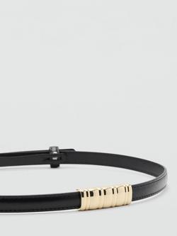 Mango Nael Slim Belt, Black - view 2, Black