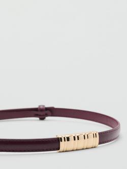Mango Nael Slim Belt, Dark Red - view 2, Dark Red