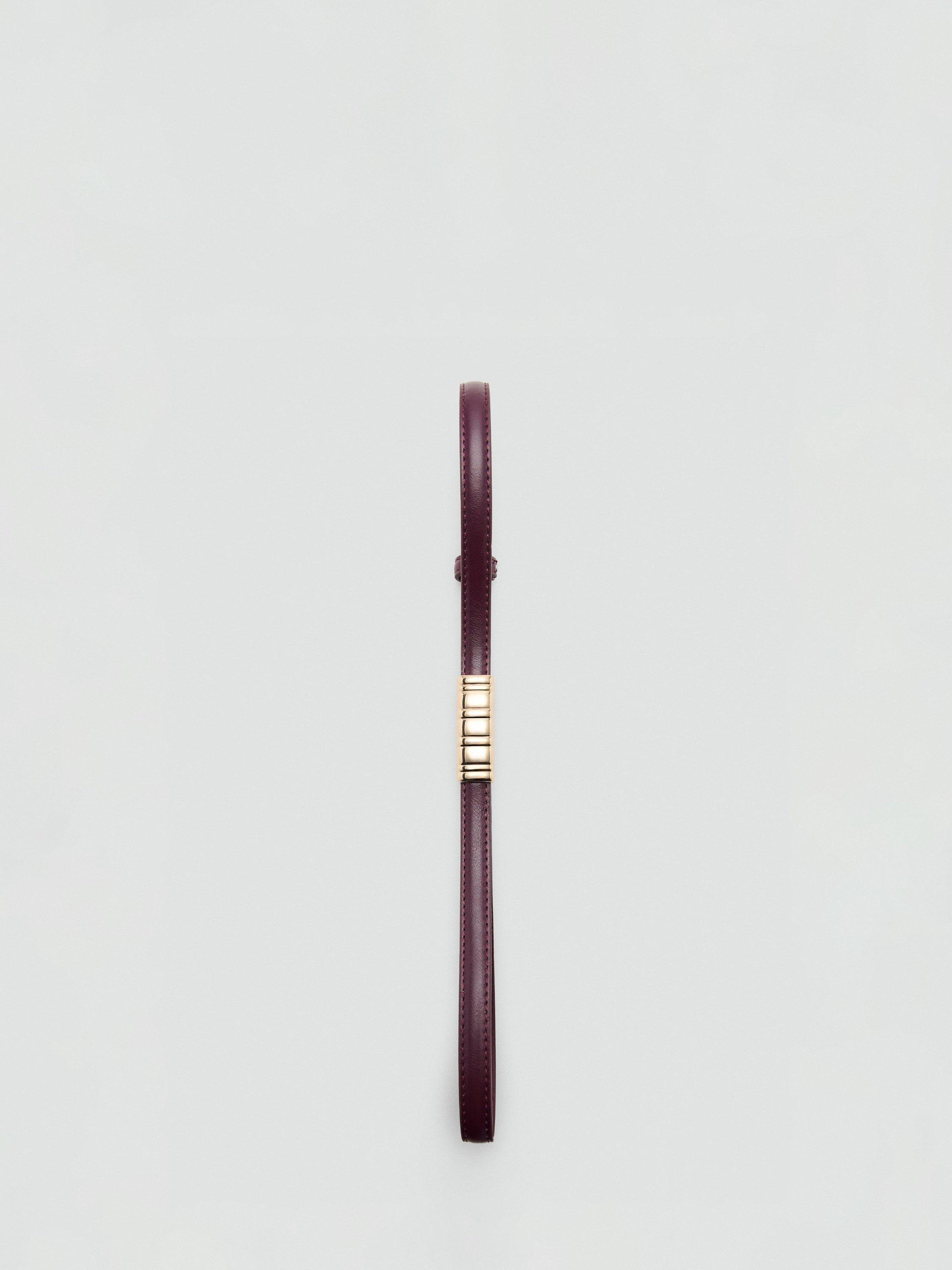 Product image 4 of 4, which shows Mango Nael Slim Belt, Dark Red, M