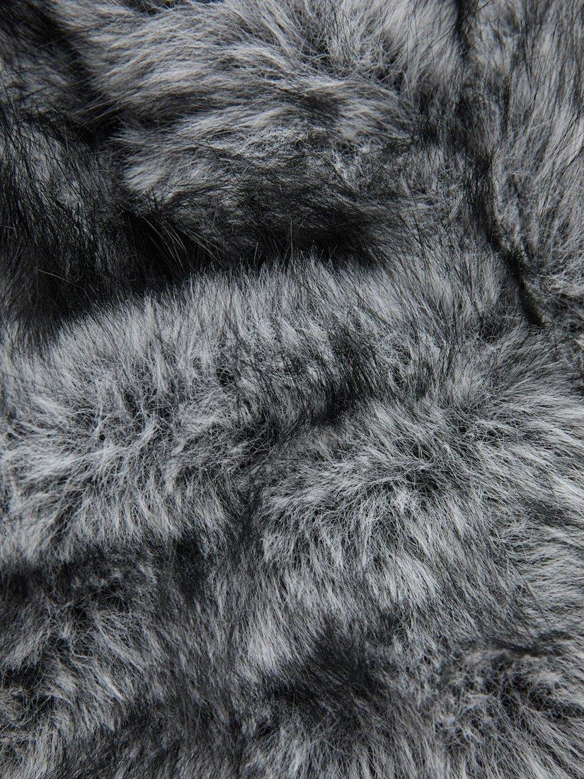 Product image 3 of 3, which shows Mango Amelia Faux Fur Hat, Grey, One Size