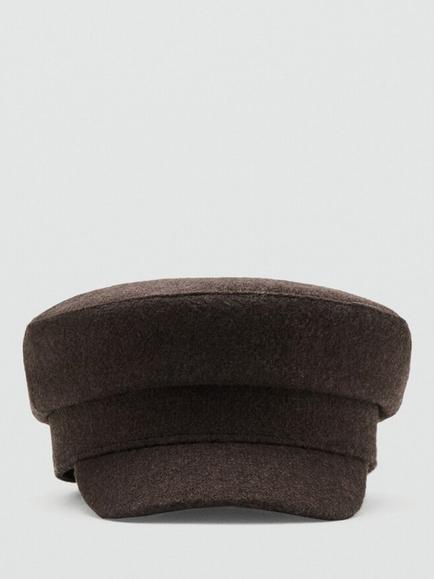 Mango Sailor's Cap, Dark Brown - view 2, Dark Brown