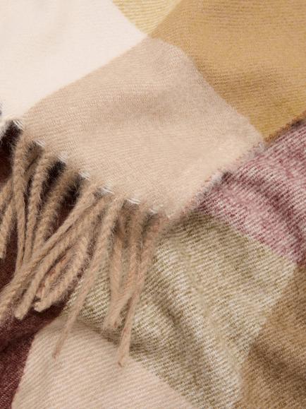 Mango Amarilis Check Scarf, Brown - view 2, Brown