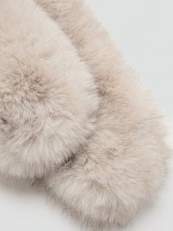 Mango Fluffy Scarf, Light Beige - view 2, Light Beige