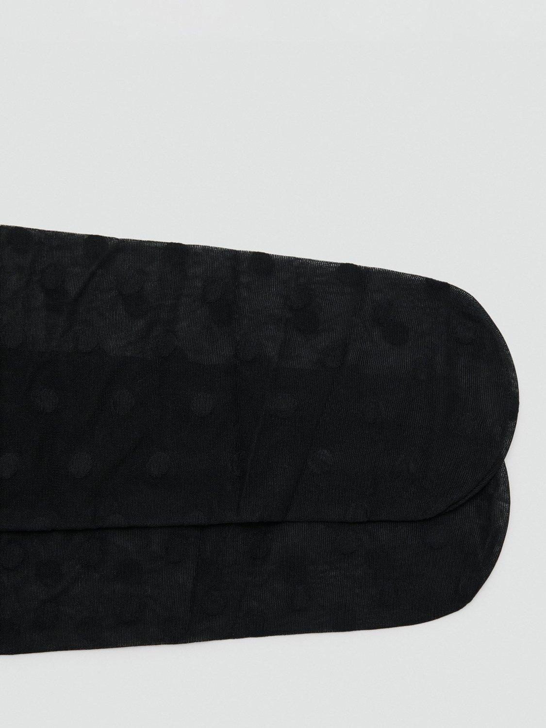 Product image 3 of 3, which shows Mango Polka Dot Tights, Black, L