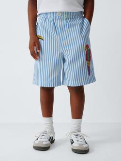 John Lewis Kids' Parrot Stripe Dock Shorts, Multi, Multi