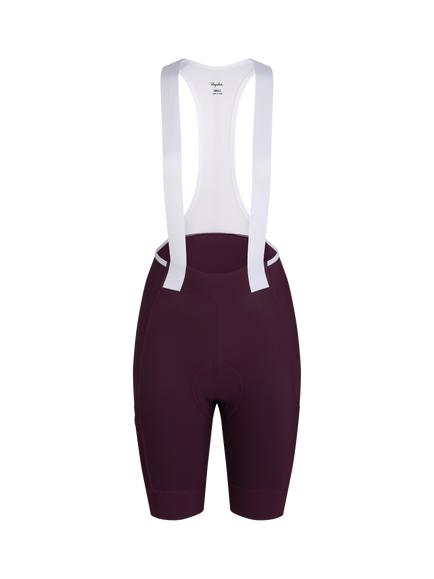 Rapha Women's Brevet Element Cargo Bib Shorts, Purple, Purple