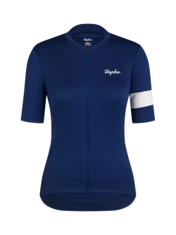 Rapha Core Short Sleeved Zipped Jersey, Blue, Blue