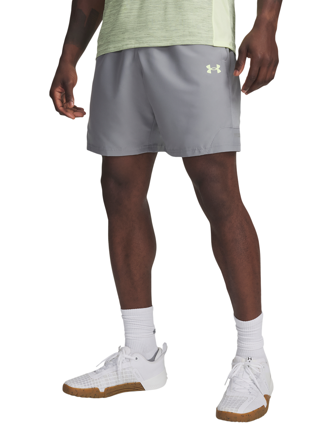 Product image 2 of 3, which shows Under Armour Men's Tech Utility Shorts, Grey, S