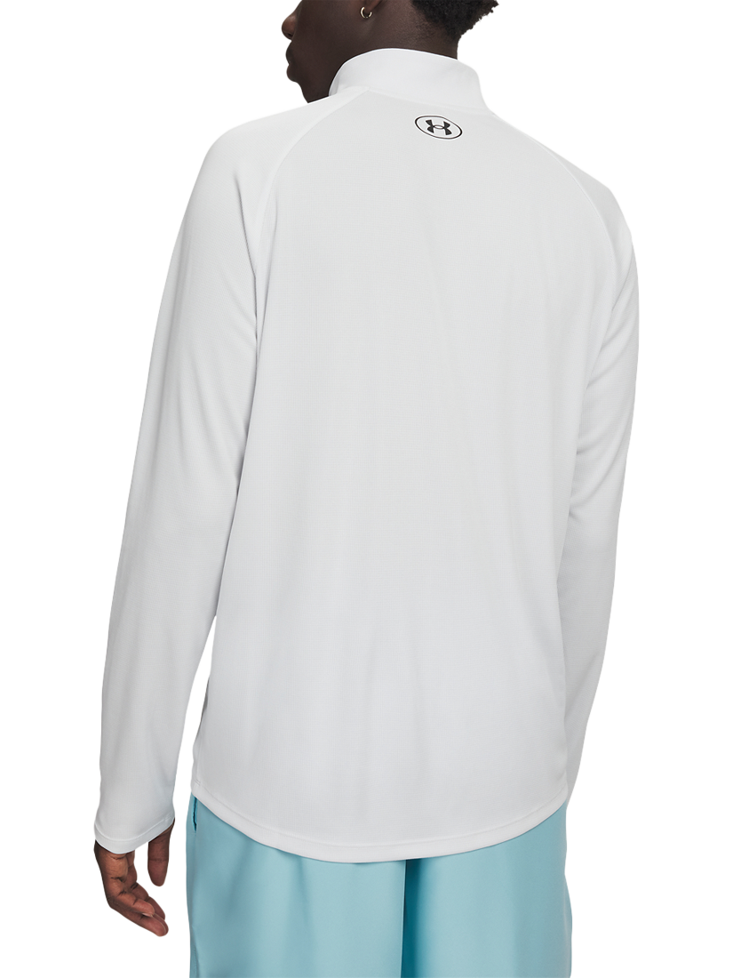 Product image 2 of 3, which shows Under Armour Men's Half-Zip Fleece Top, Distant Gray / / Bl, S