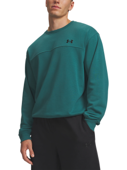 Under Armour Rival Lightweight Crew Neck Sweatshirt, Rack Green / / Blac, Rack Green / / Blac