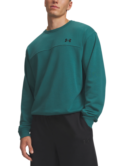 Under Armour Rival Lightweight Crew Neck Sweatshirt, Rack Green / / Blac, Rack Green / / Blac
