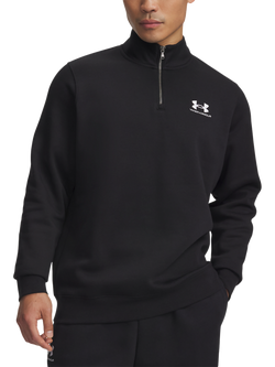 Under Armour Men's Icon Quarter-Zip Fleece Top, Black, Black