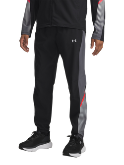 Under Armour Men's Velocity Water Repellent Track Pants, Black/Castlerock - view 2, Black/Castlerock