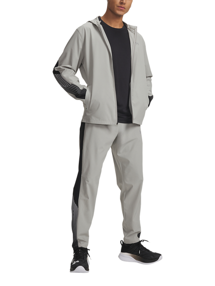 Under Armour Men's Velociti Storm Track Pants, Titanium/Black/R, Titanium/Black/R