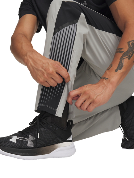 Under Armour Men's Velociti Storm Track Pants, Titanium/Black/R - view 2, Titanium/Black/R