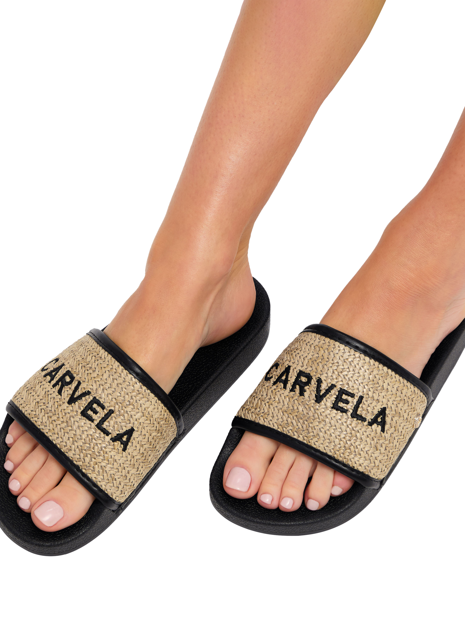 Product image 2 of 5, which shows Carvela Sorrento Slider Sandals, Black/Multi, 3