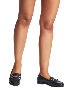 Carvela Snap Leather Loafers, Black Black - view 2, Black Black