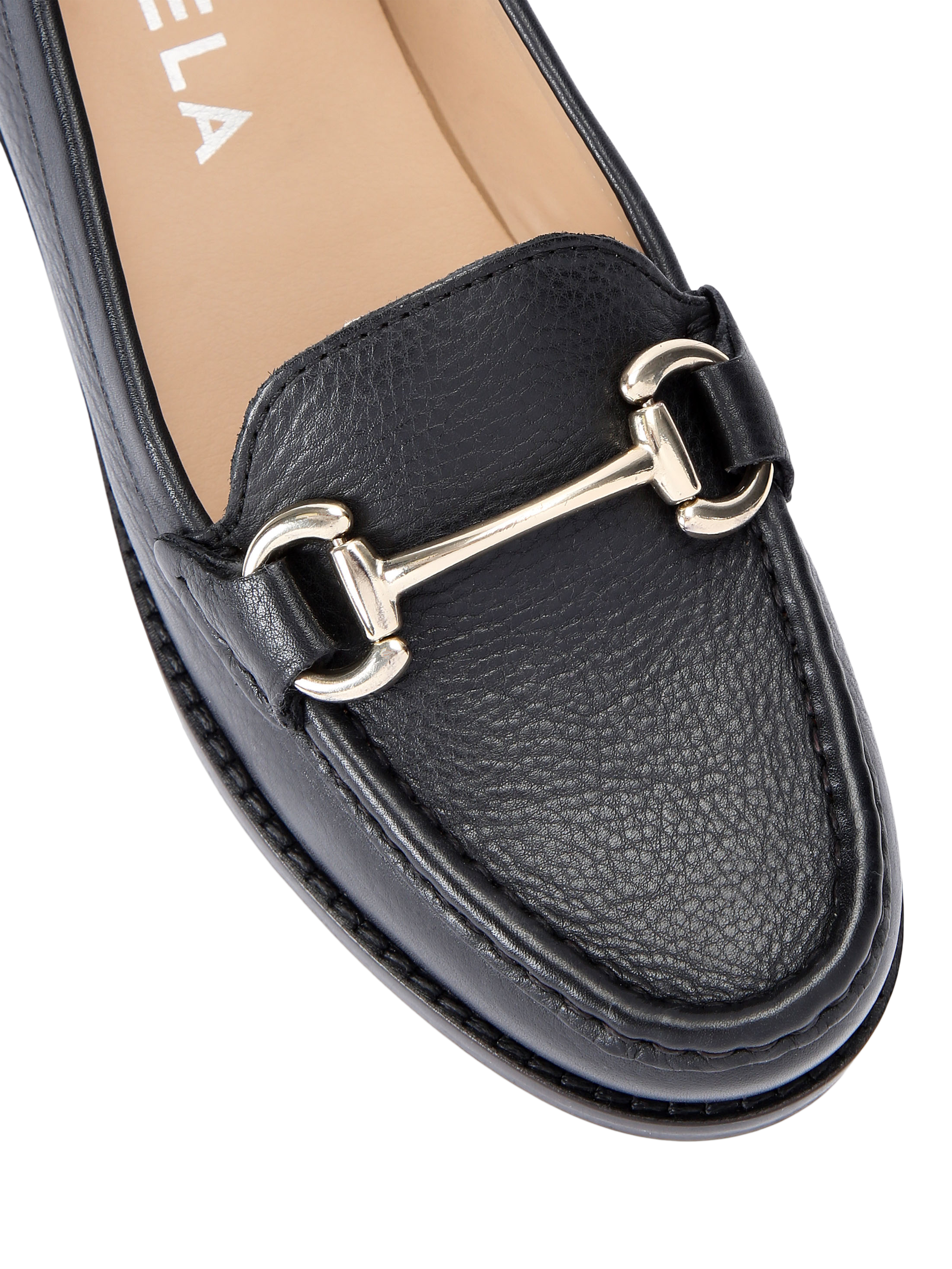 Product image 5 of 5, which shows Carvela Snap Leather Loafers, Black Black, 3
