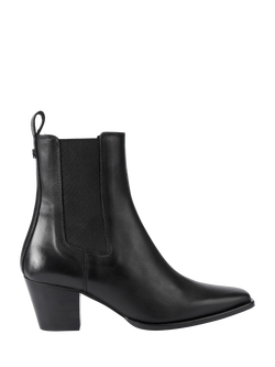 Carvela Riva Leather Chelsea Ankle Boots, Black, Black