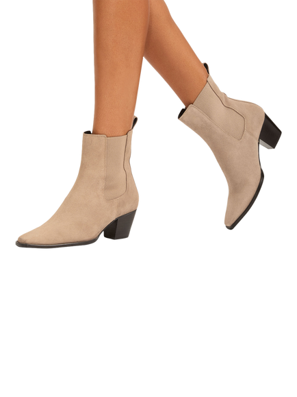 Carvela Riva Suede Ankle Boots, Taupe - view 2, Taupe