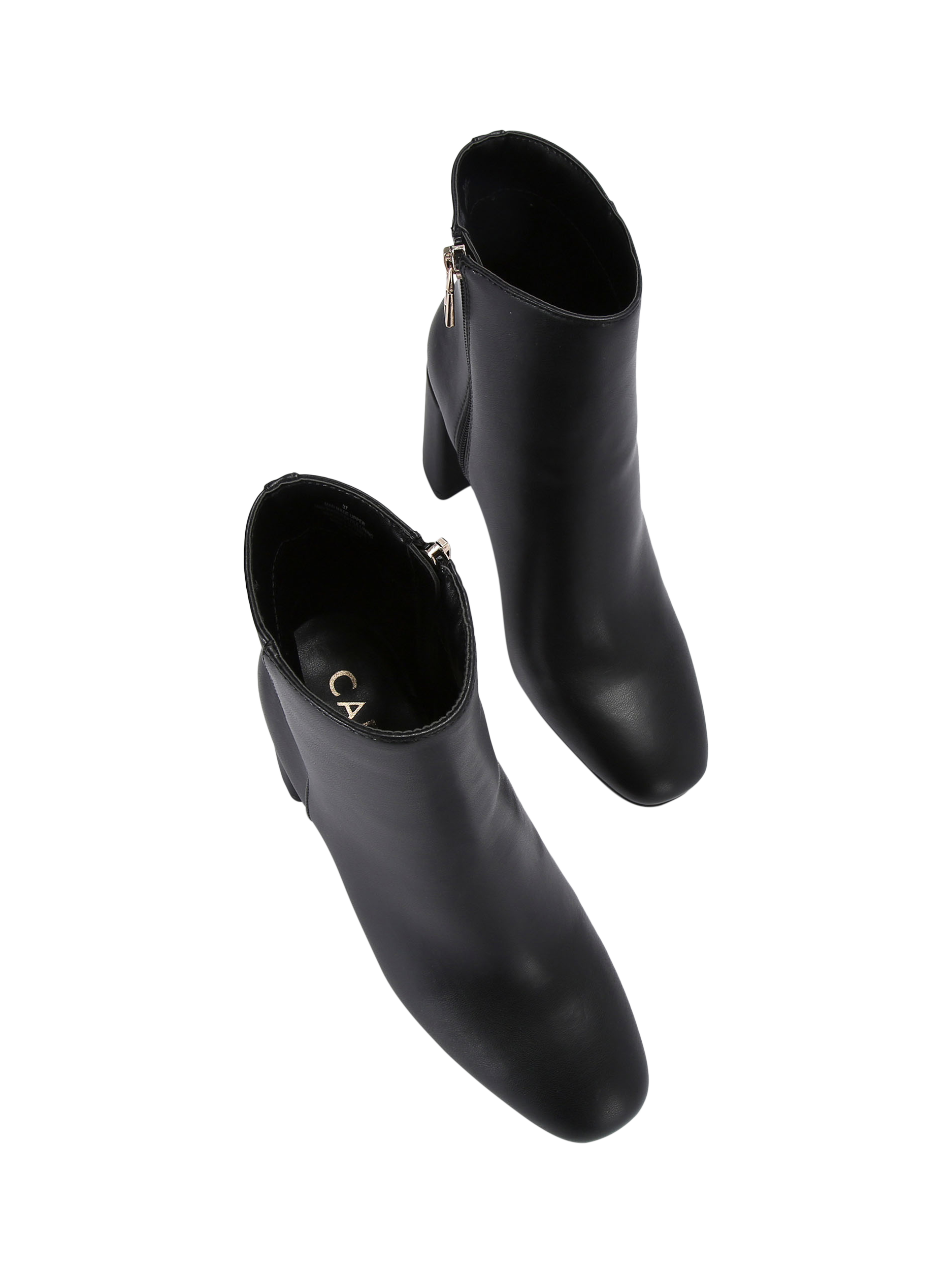 Product image 3 of 5, which shows Carvela Willow Faux Leather Ankle Boots, Black, 3