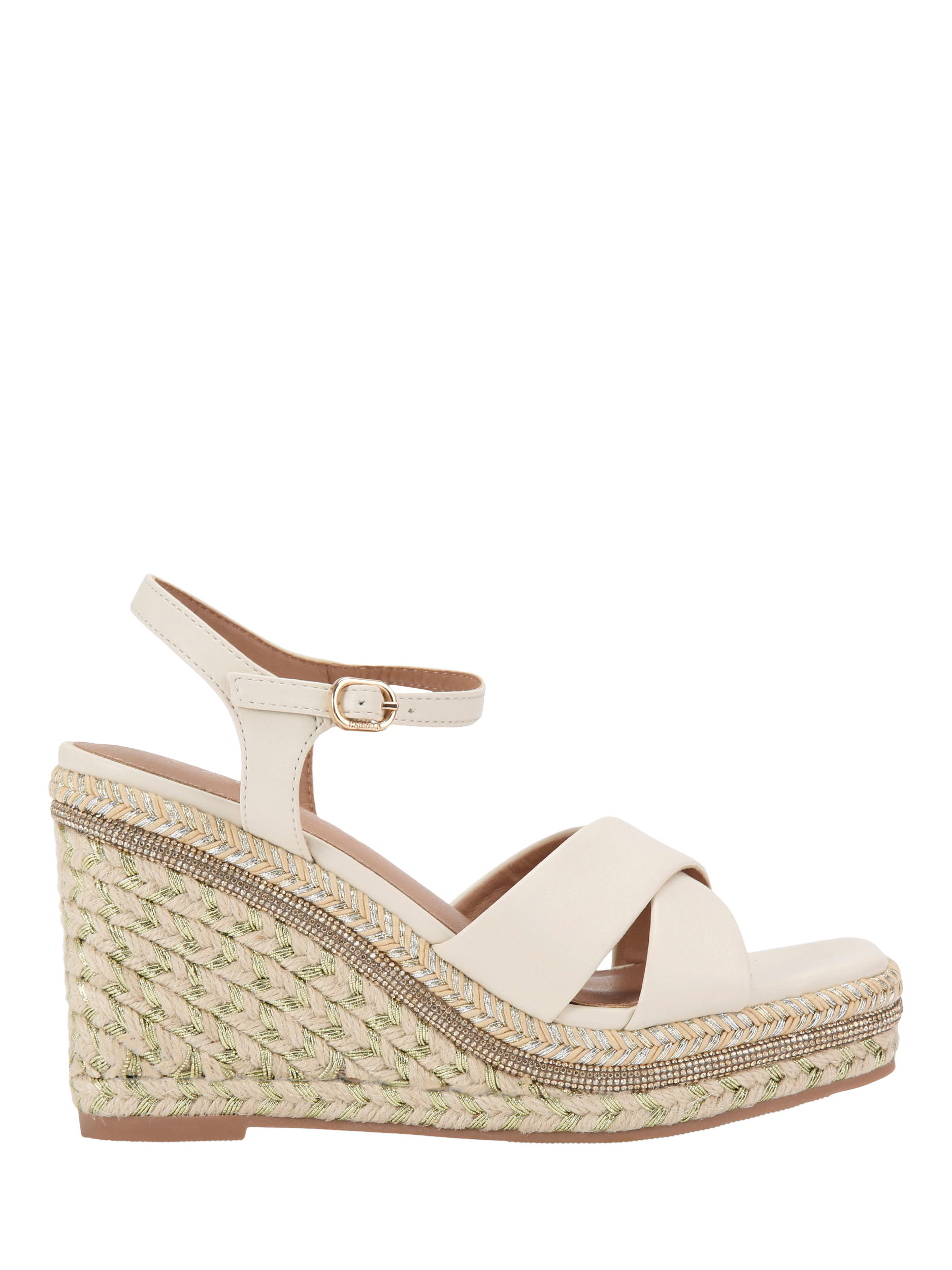 Product image 1 of 5, which shows Carvela Fascino Wedge Sandal, Natural Putty, 3