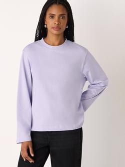 Whistles Long Sleeve Jersey Top, Lilac