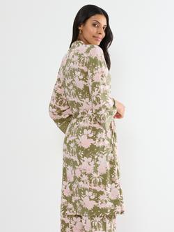 Triumph Aura Spotlight Robe, Green/Pale Pink - view 2, Green/Pale Pink