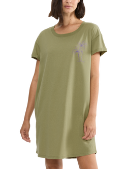 Triumph Timeless Sensuality Short Sleeve Nightdress, Olive Gold