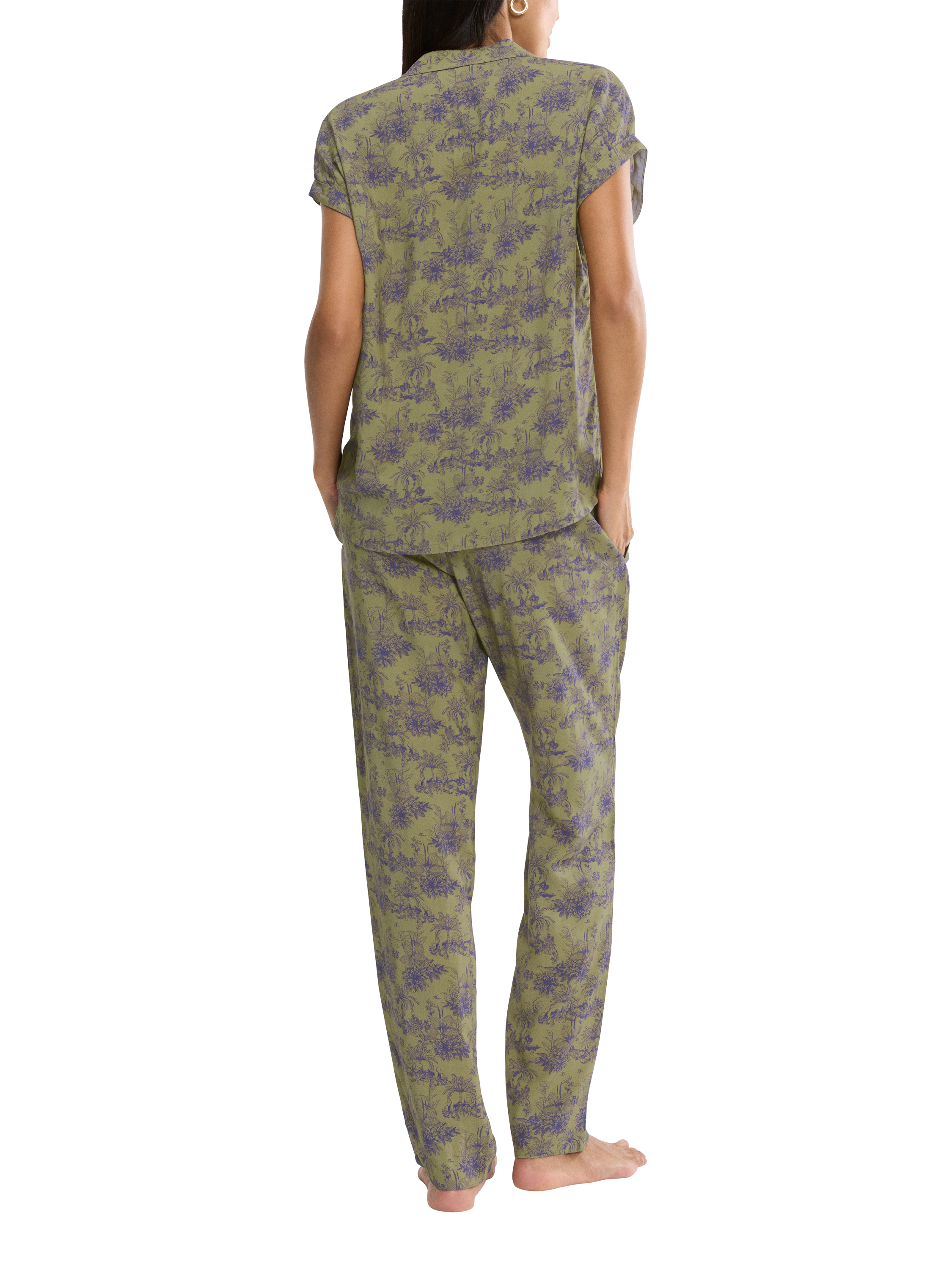 Product image 2 of 4, which shows Triumph Boyfriend Fit Pyjama Set, Green, 8