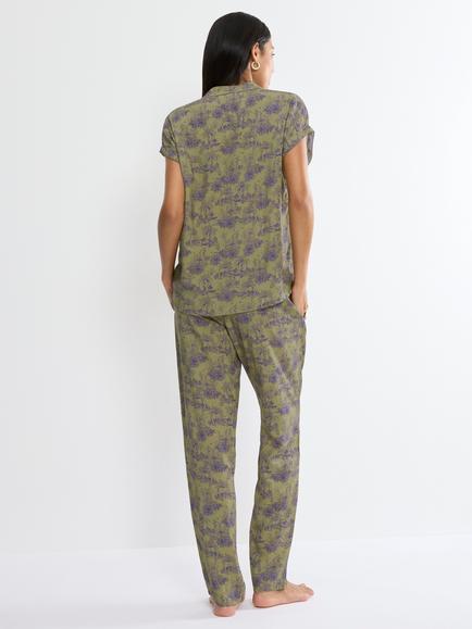 Triumph Boyfriend Fit Pyjama Set - view 2, Green/Purple