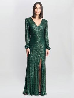 Gina Bacconi Alison Sequin Maxi Dress, Bright Green, Bright Green