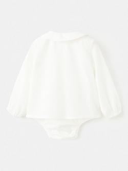 Mango Kids' Canada Long Sleeve Bodysuit Shirt, Natural White - view 2, Natural White