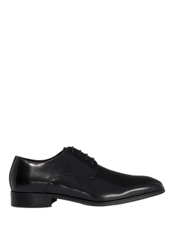 Dune London Satchel Wide Fit Leather Lace Up Shoes, Black, Black