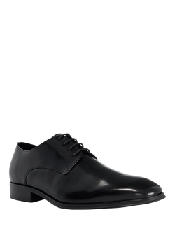 Dune London Satchel Wide Fit Leather Lace Up Shoes, Black - view 2, Black