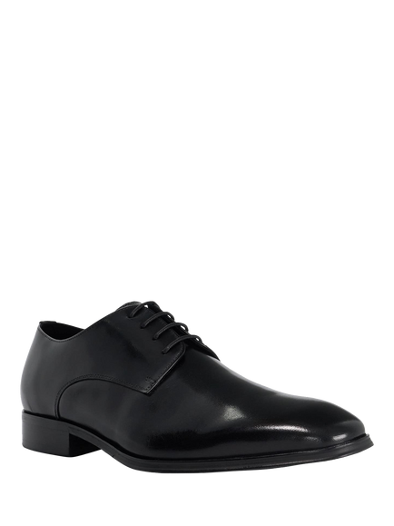 Dune London Satchel Wide Fit Leather Lace Up Shoes, Black - view 2, Black