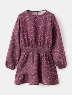 Mango Kids' Selene Dress, Dark Red, Dark Red