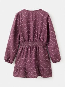 Mango Kids' Selene Dress, Dark Red - view 2, Dark Red